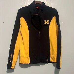 Colosseum Varsity Jacket Black and Yellow Athletic Design